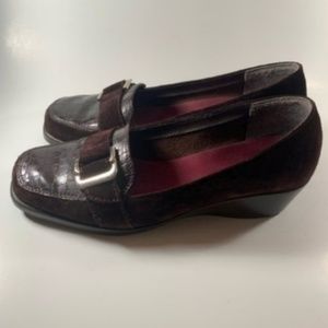 Aerosoles Women's Suede/Leather Wedge Loafers 8.5